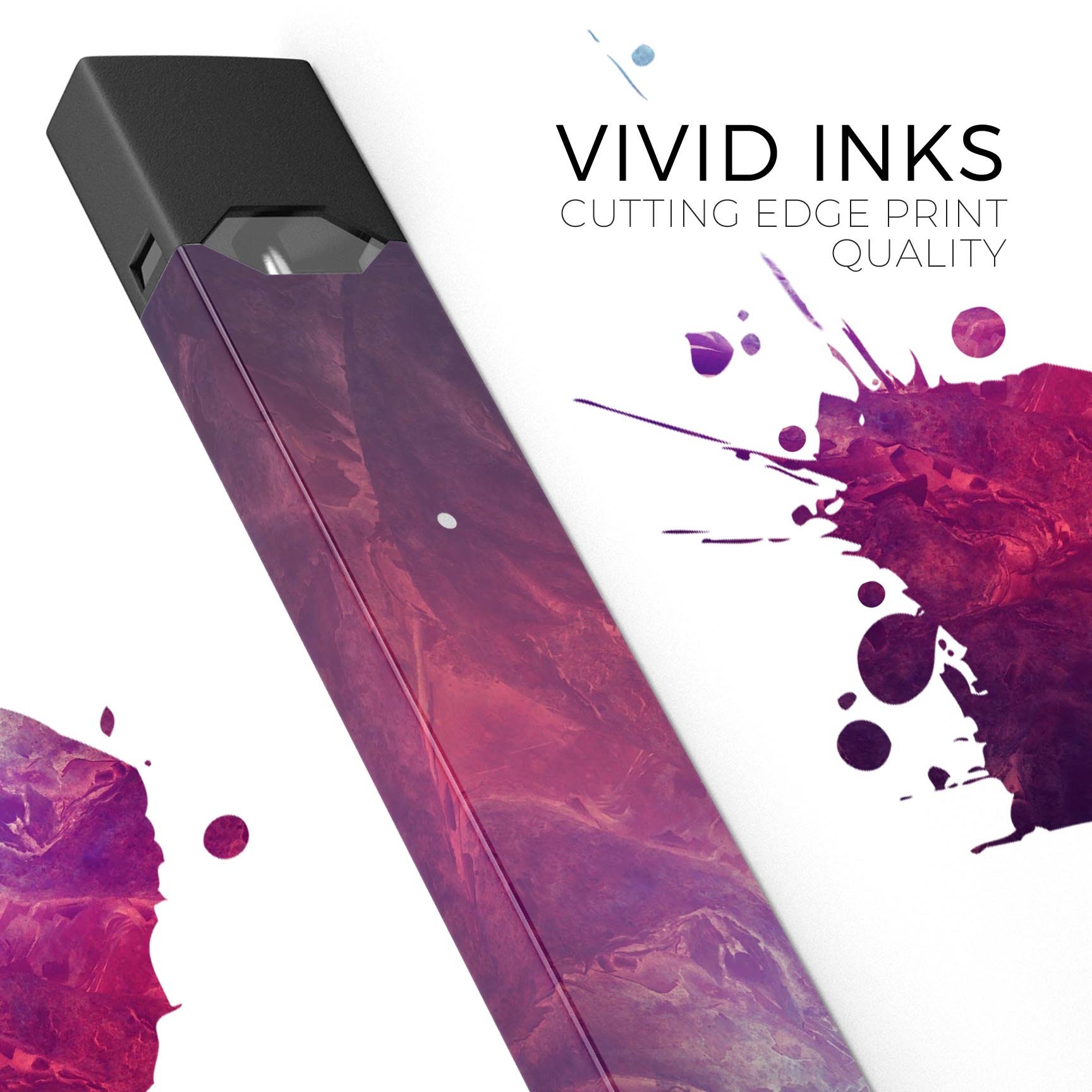 Abstract Fire & Ice V15 skin-wrap sticker designed for JUUL vaping device, showcasing vibrant colors and premium quality.